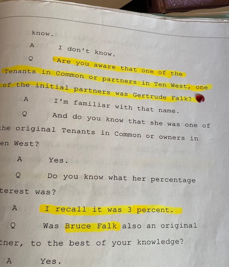 Gertrude Falk out trumped Bruce Falk since the 1950's in New York