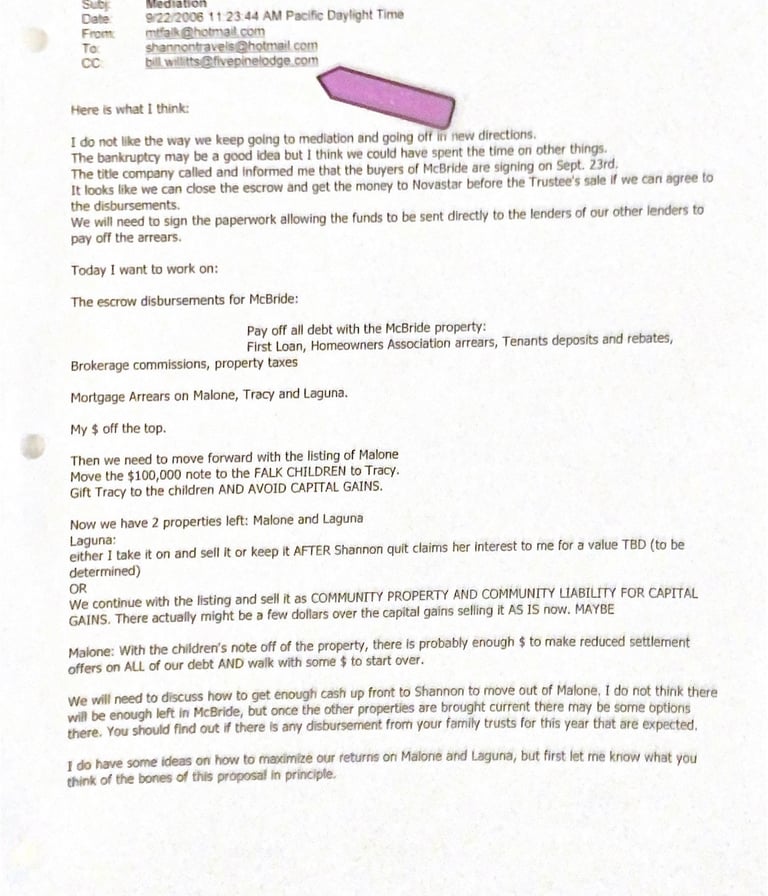 The willtts using Private Sonoma County Judge #1