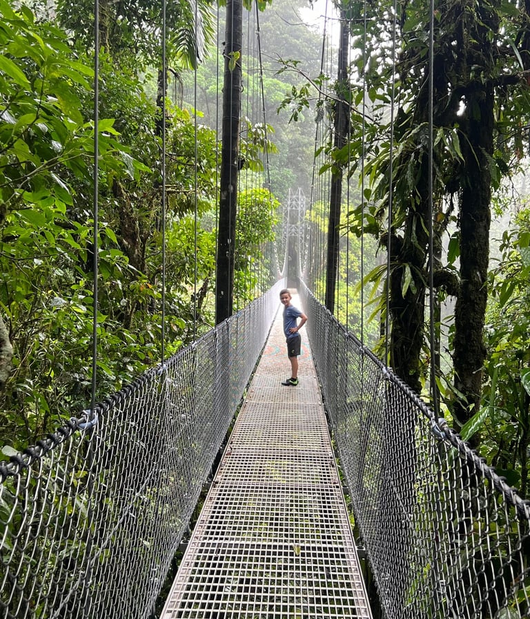 child at Mistico Hanging Bridges la fortuna