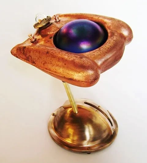 Assemblage spaceship sculpture named X-53 Space Cadet by artist Tal Avitzur, image 1.