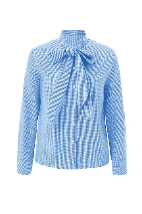 women's sky blue palid shirt