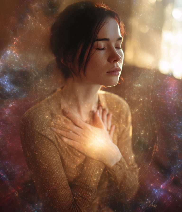 femme empathe qui se connecte à son énergie pour apprendre à discerner ses émotions