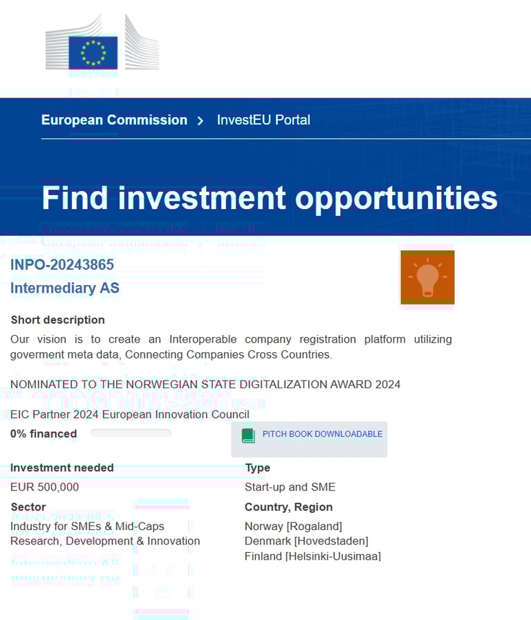 InvestEU Investment Project INPO-20243865
