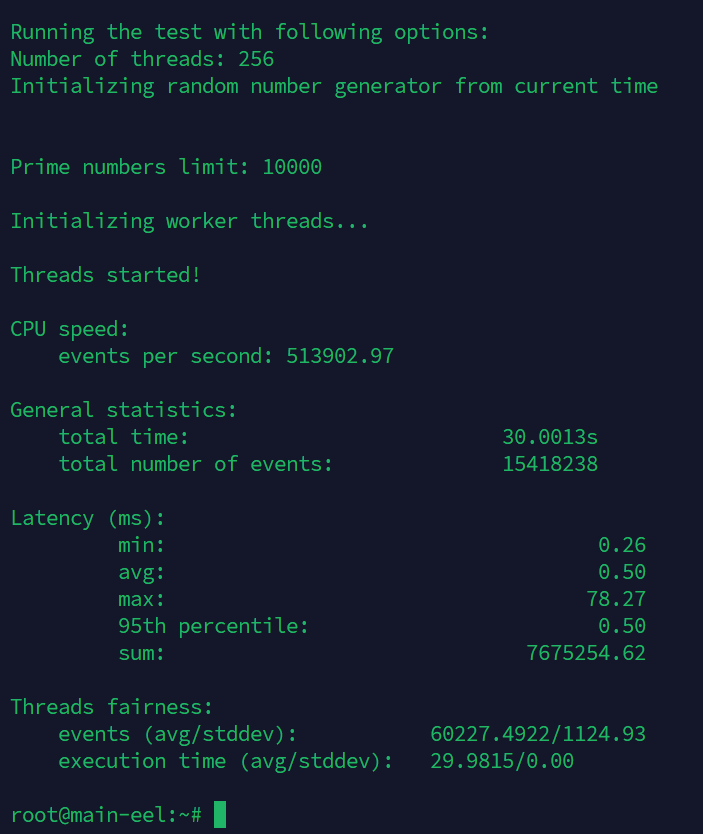 amd epyc 9754 256 threads sysbench
