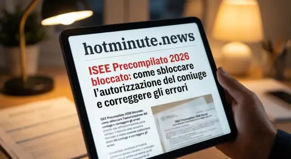 a person holding a tablet computer in front of a news article