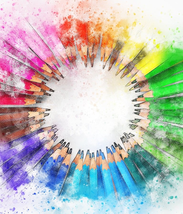 séance de remédiation crayon de couleurs