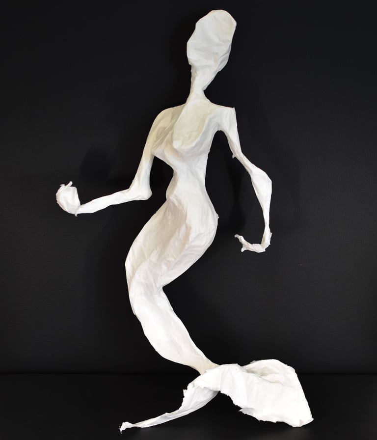 Mermaid paper sculpture Sète France