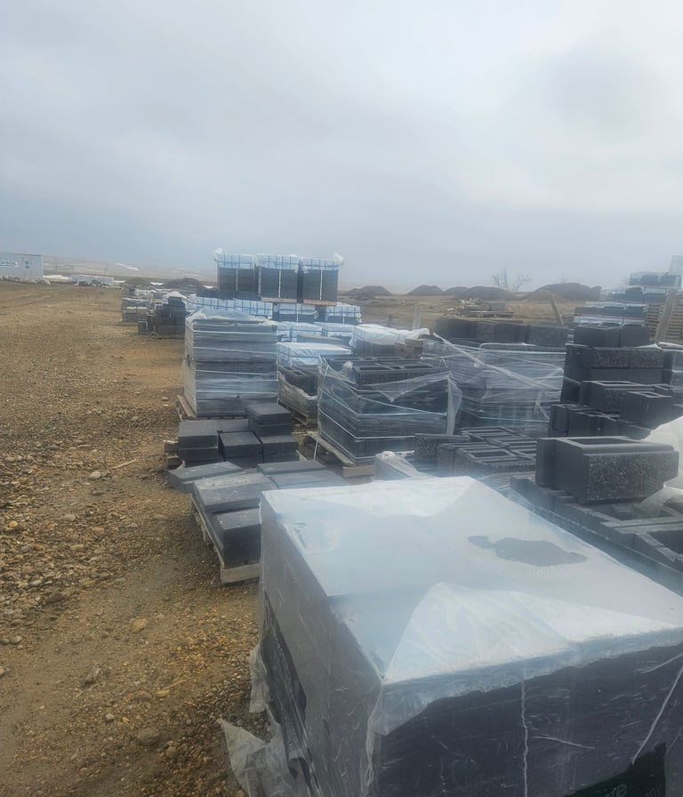 Assorted retaining wall bricks