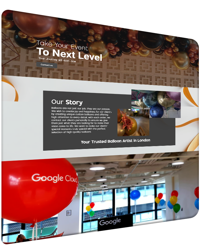 ballons corner screen