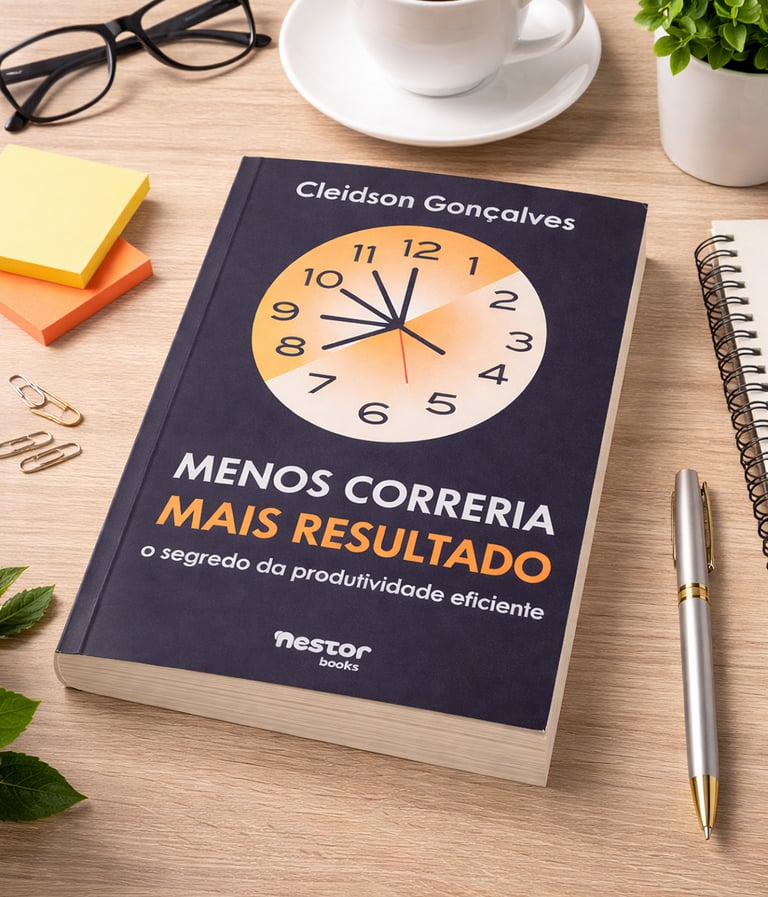 Capa do livro Menos Correria, Mais Resultado de Cleidson Gonçalves