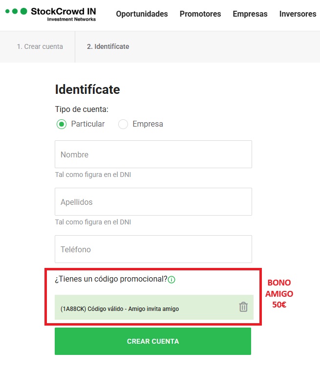 Como funciona stockcrowdin paso1 registro