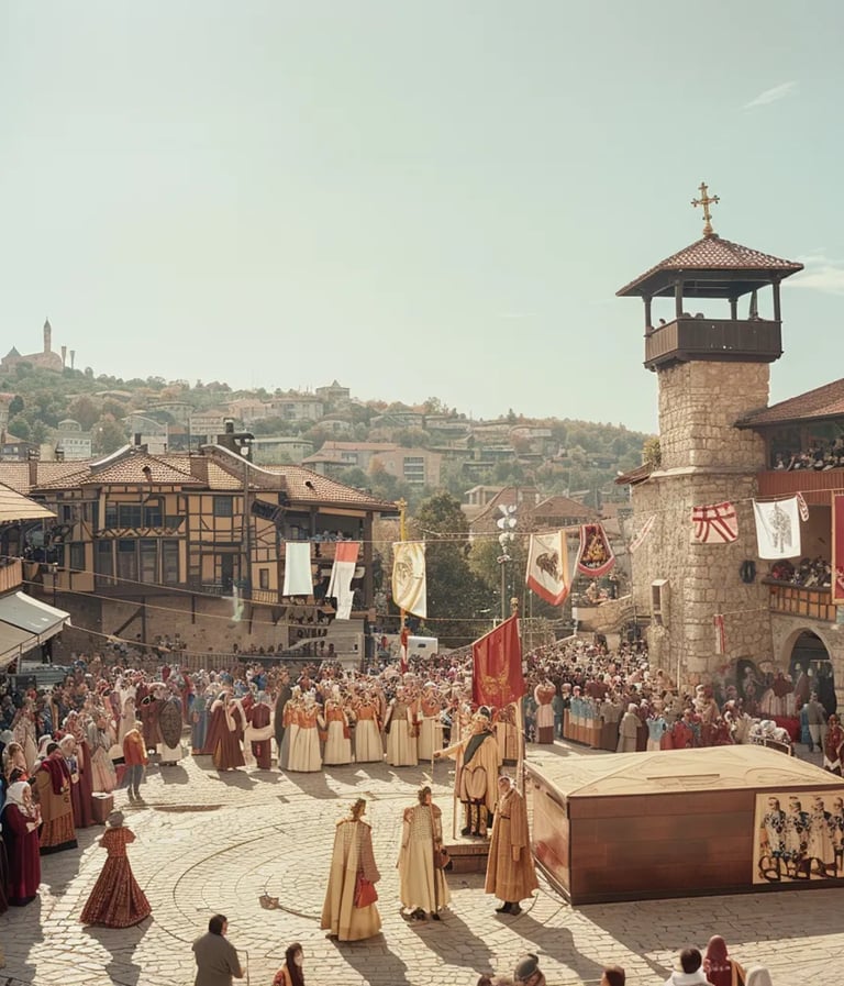 ar’s proclamation of independence in Veliko Tarnovo, Bulgaria