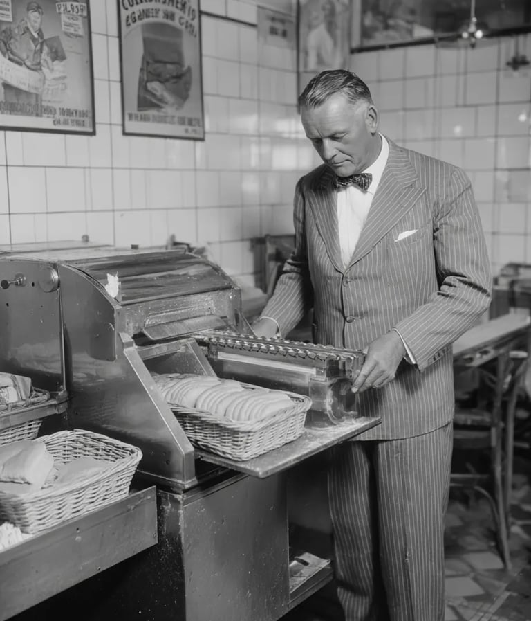 Chillicothe Bakery Interior, Missouri, July 7th 1928: Prototype in Motion
