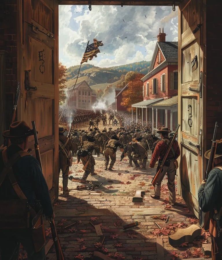  John Brown’s raiders storming the federal armory