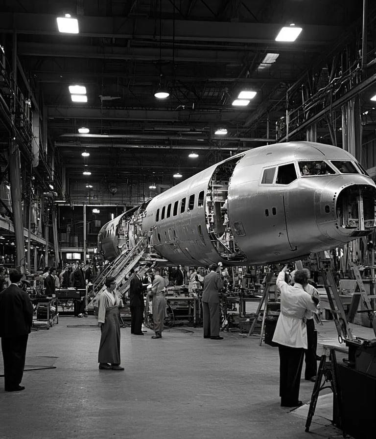 Washington on November 27, 1962, inside Boeing’s cavernous assembly hangar