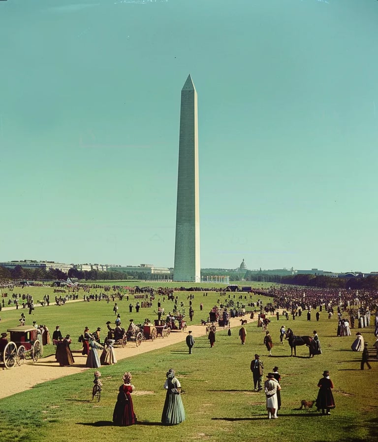 Washington Monument standing tall against a clear blue sky