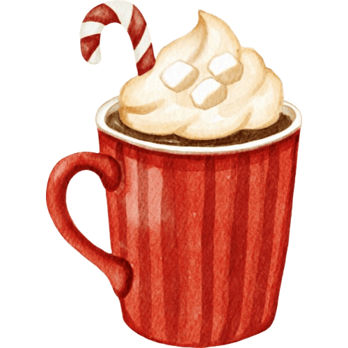Elément décoratif - Chocolat chaud de Noël - Elisa Avrain.