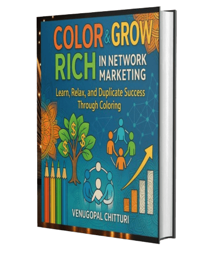 a book cover of book color & grow rich in network marketing
