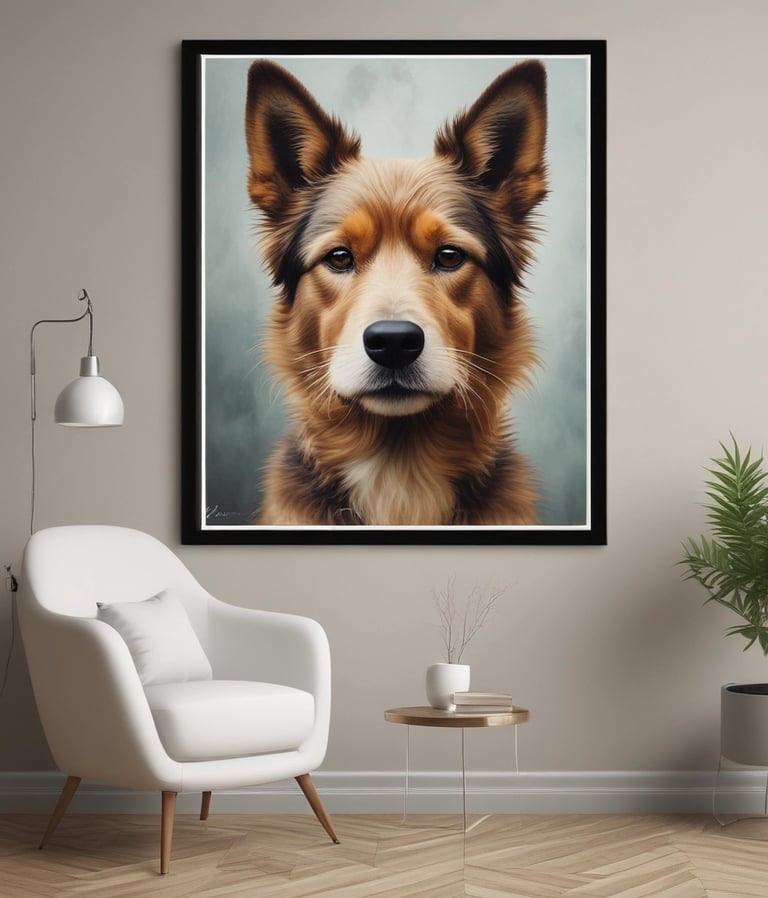 A cozy reading nook featuring a dog-themed ebook open on a tablet.