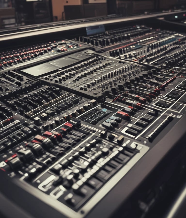 A close-up shot of a powerful car subwoofer glowing with LED lights inside a sleek vehicle.
