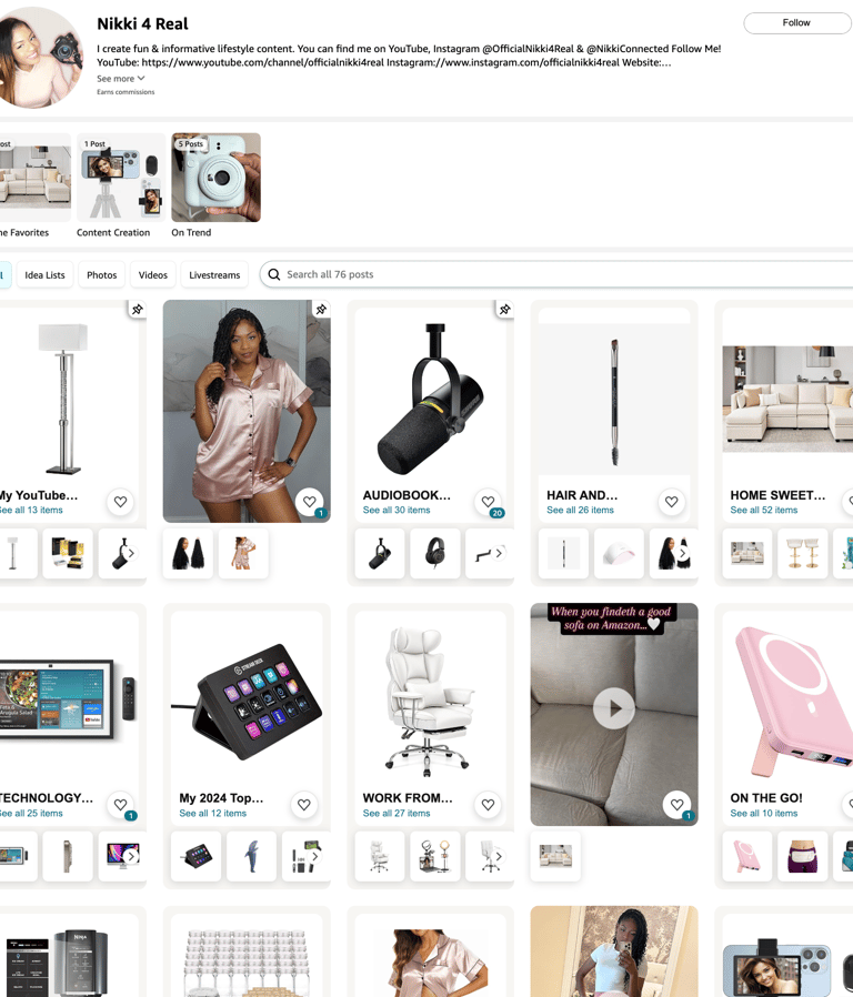 Nikki 4 Real Amazon storefront