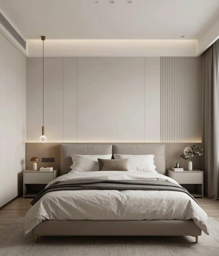 A sleek, modern living room setup featuring minimalist Saudi and Turkish furniture pieces.