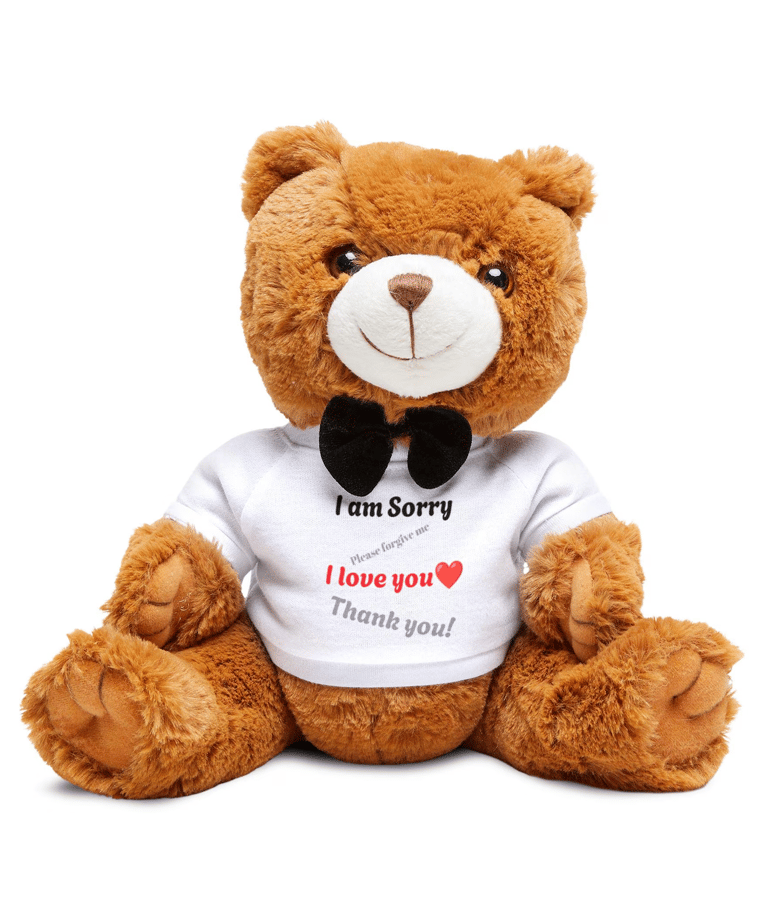 a teddy bear with a thank message on it, ho`oponopono cleaning