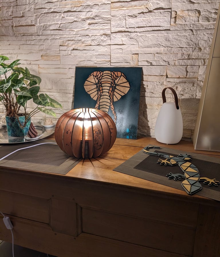 lampe tableau déco