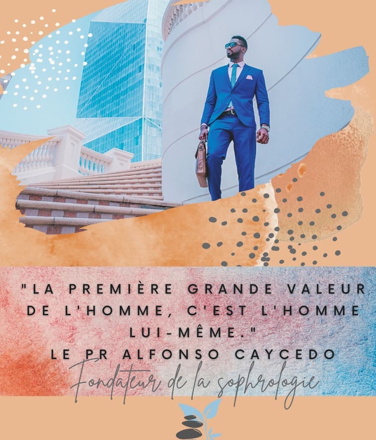 a man in a suit and tie with a quote about the man in the suit