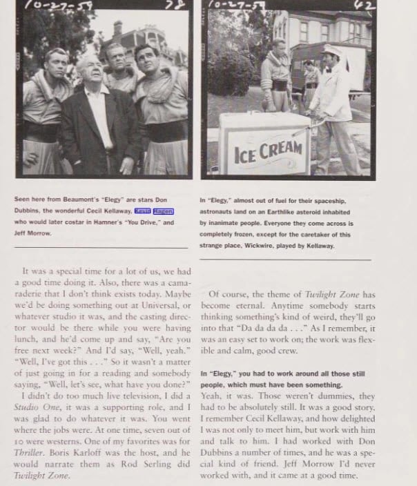 Kevin Hagen interview about The Twilight Zone