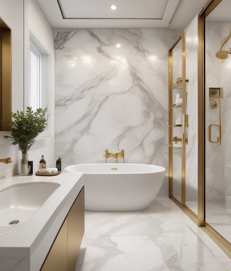 A sleek kitchen setup with modern appliances and elegant dark green accents.