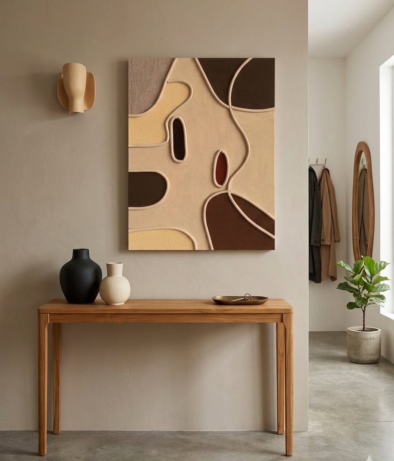 Abstract earthy textured artwork for minimalist decor
