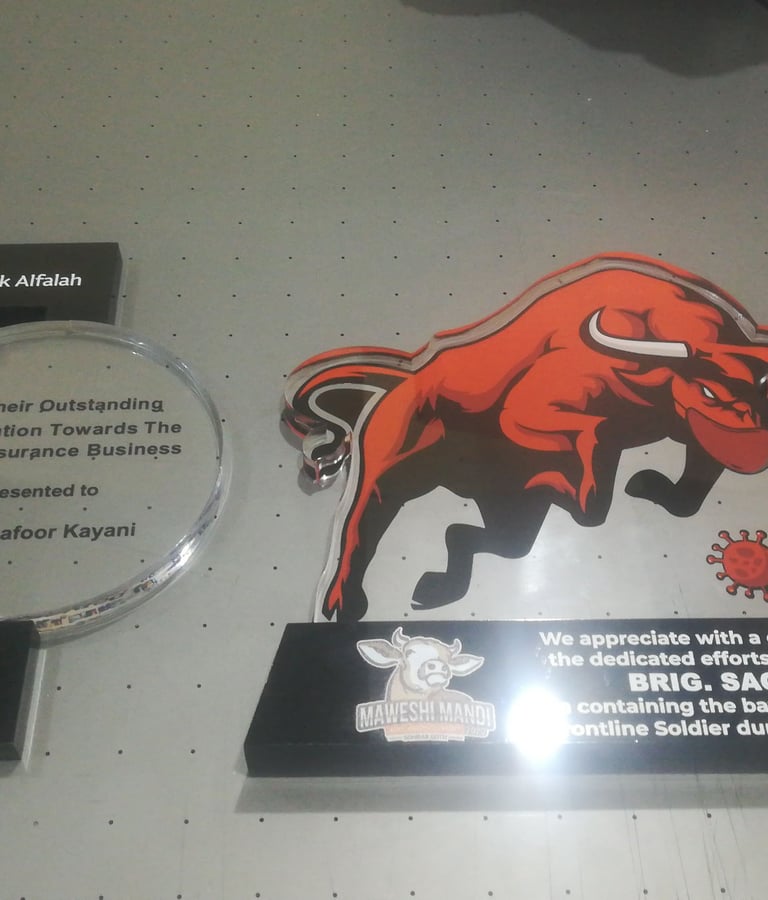 UV printing on transparent acrylic sheilds