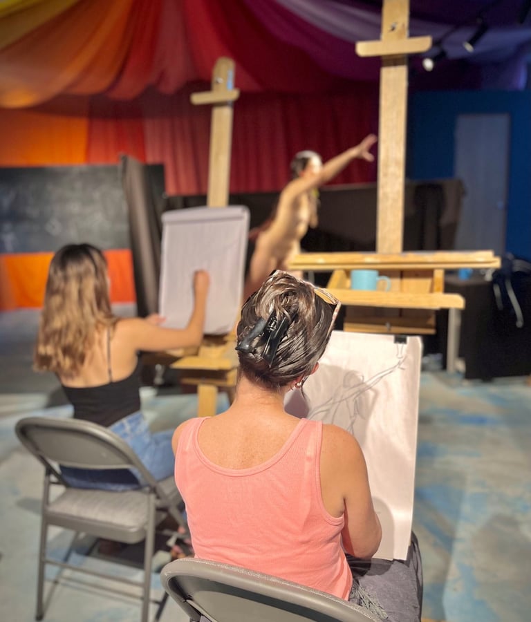 dibujo con modelo en vivo Puebla