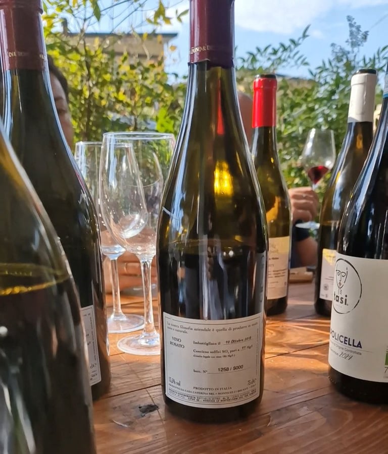 Selezione bottiglie di vino biologico biodinamico per enoteca e ristorante. Vino di nicchia