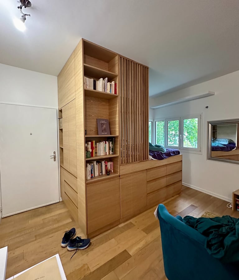 projet pasteur de carmela iannibelli architecte, meuble entree