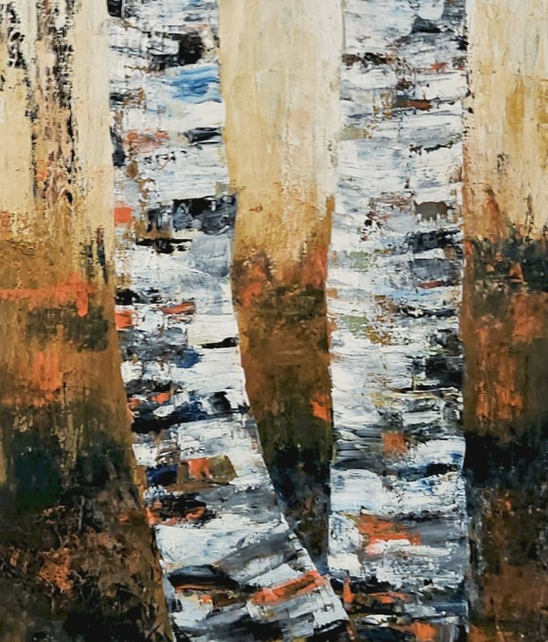 DUO - Birch Series - Oil on canvas - Eve Brack