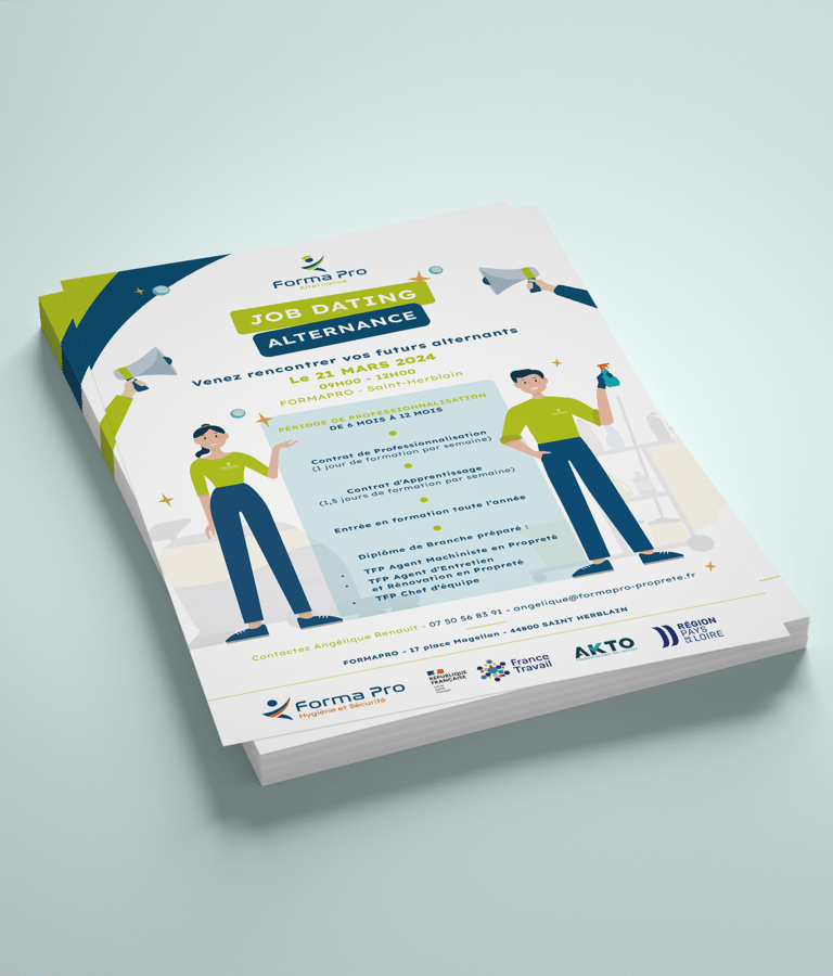 Réalisation : Flyers pour Forma Pro hygiène et sécurité - Amy Atelier Graphique