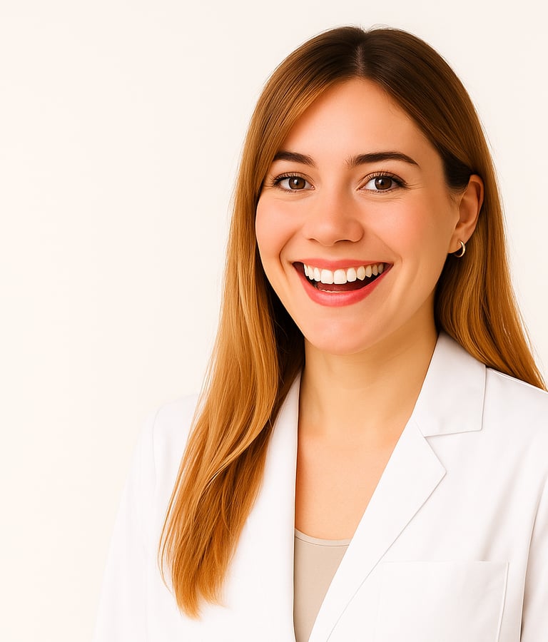 Médica estética de AR Clinic en Barcelona, símbolo de atención profesional y resultados naturales.