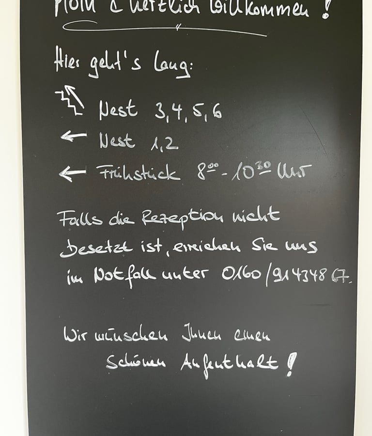 Hotel DunenNest - Wegweiser zu den Zimmer