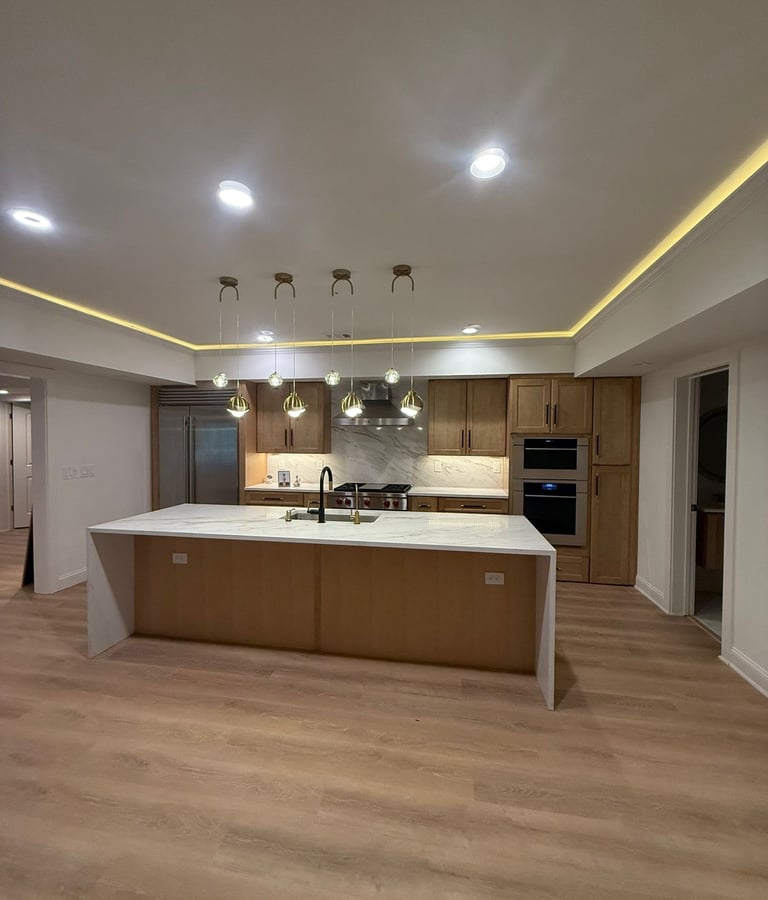 Custom basement project in Georgia