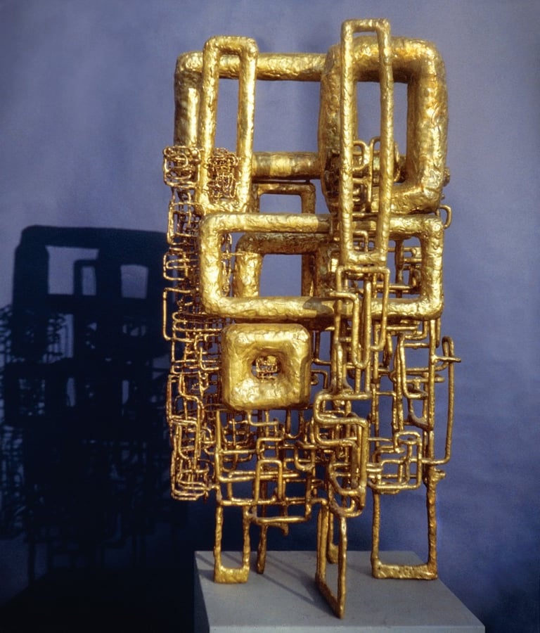 Dharmadhatu, 1975, Metal sculpture by Ibram Lassaw.