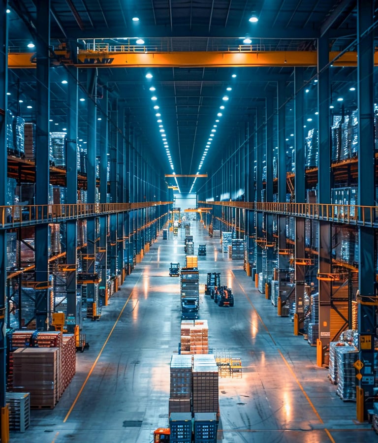 Commercial Electrician fix huge warehouse lights.