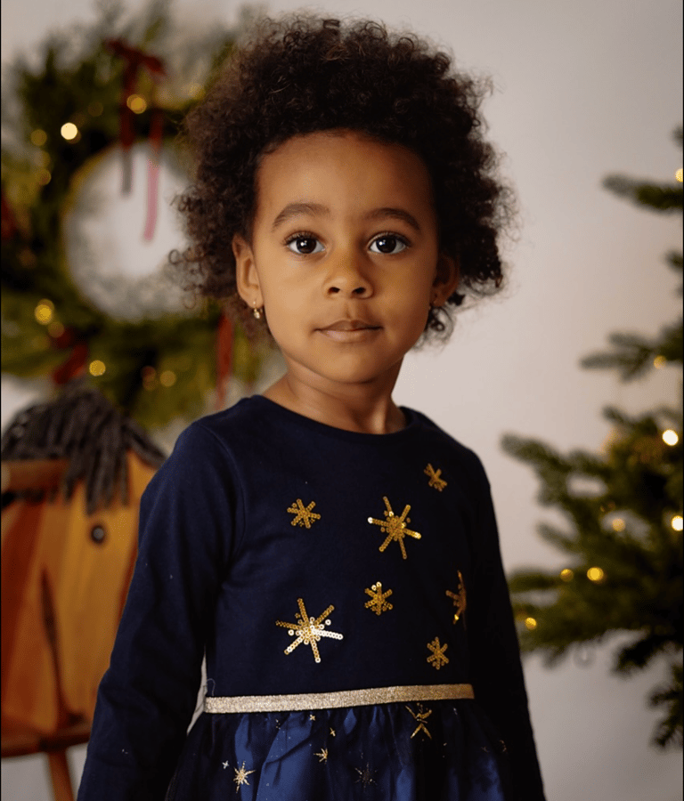 Child portrait image at Christmas in Brighton Photoshoot