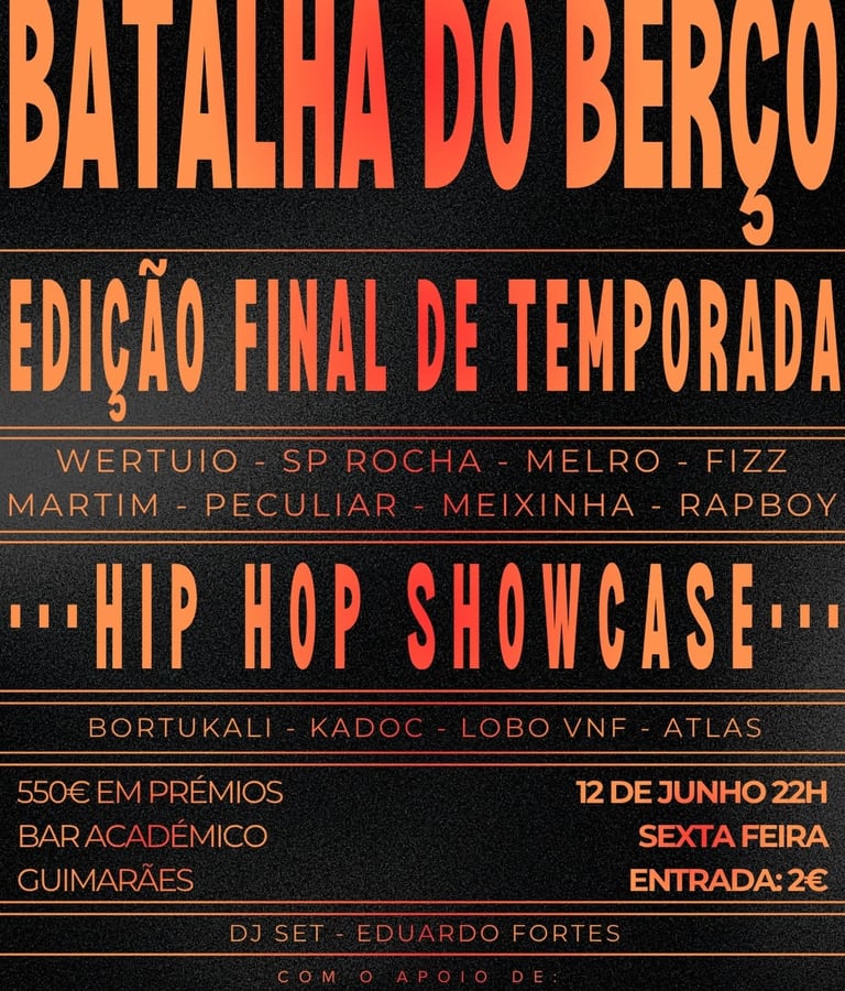 Final da primeira temporada da Batalha do Berço reúne os melhores MCs em Guimarães