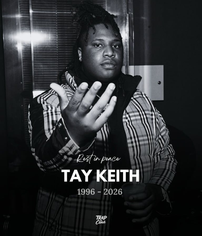 Tay Keith em estúdio durante sessão de produção musical responsável por sucessos de Drake, Travis Scott e Beyoncé