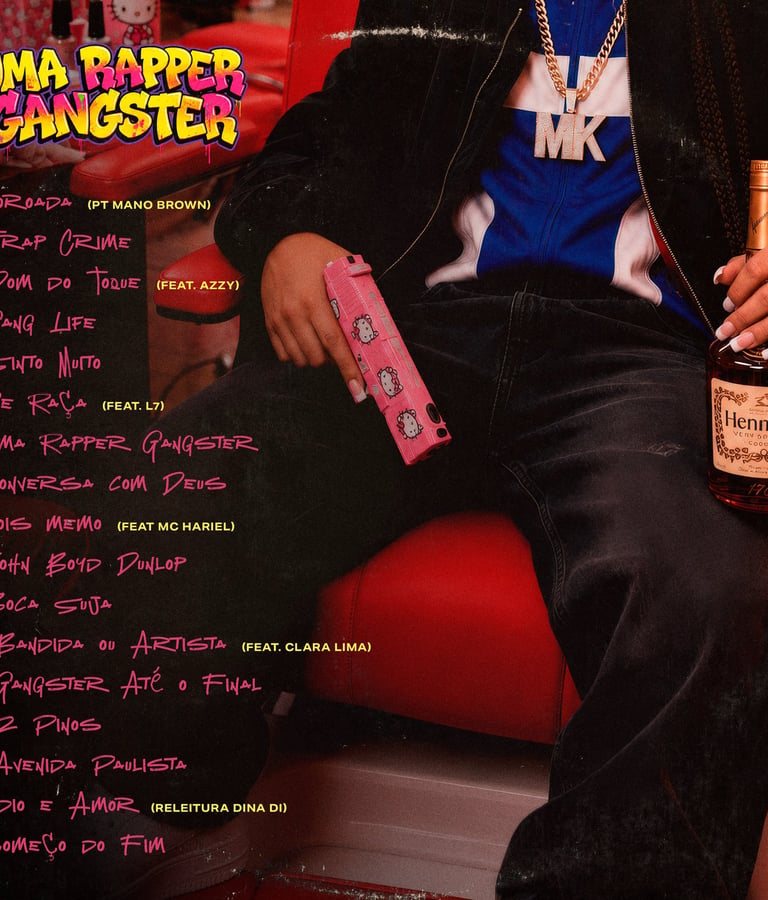 Capa do álbum Uma Rapper Gângster da rapper MK