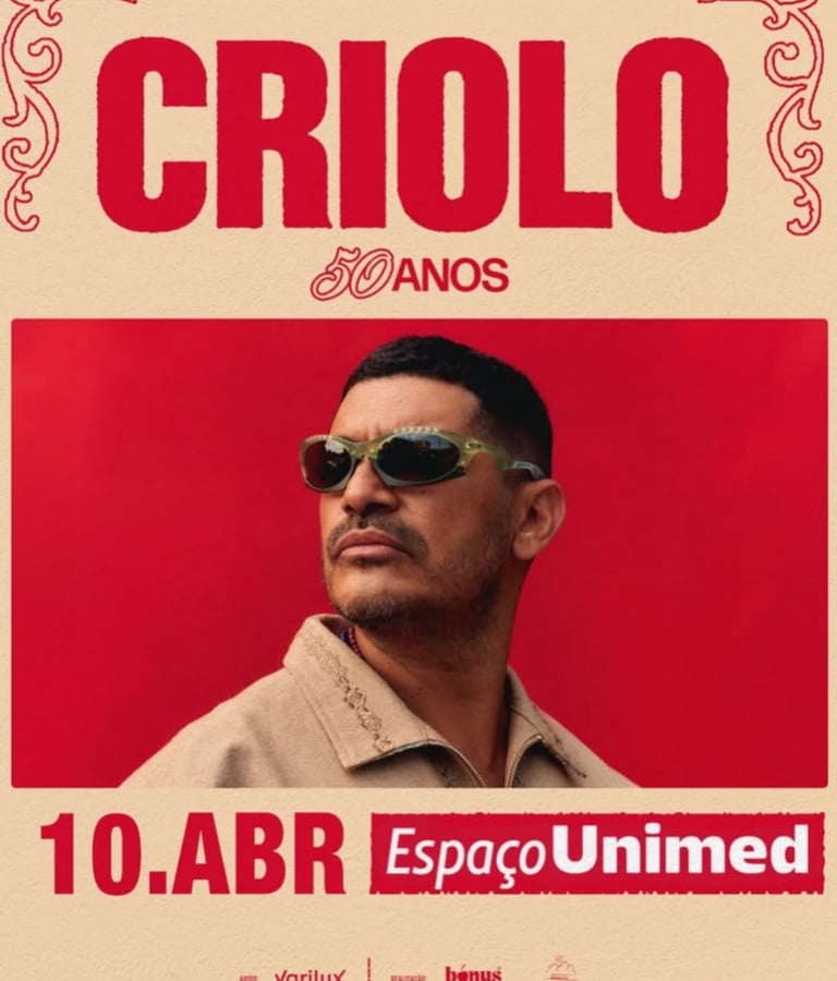 Criolo em show da turnê Criolo 50 no Espaço Unimed