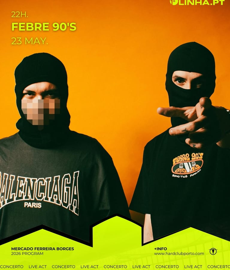 Febre 90’s se apresenta no Hard Club no Porto