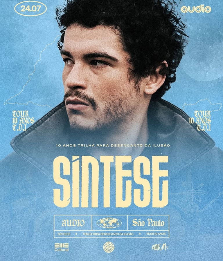 Cartaz oficial da turnê de 10 anos do álbum Trilha Para o Desencanto da Ilusão do rapper Síntese